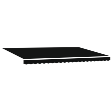 vidaXL Napellenző Csere Szövet 5x3 m Keretre Fekete (42000550) kerti bútor
