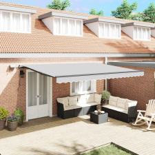 vidaXL Napernyő tartalmaz Kézi Antracit 5 x 3 m Fém kerti bútor