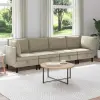 vidaXL Nappali bútor szett 4 pcs Homokszín Szövet
