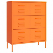 vidaXL narancssárga acél fiókos szekrény 80 x 35 x 101,5 cm bútor