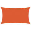 vidaXL narancssárga négyszögletű HDPE napvitorla 160 g/m² 5x8 m (311688)