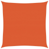 vidaXL narancssárga négyzet alakú HDPE napvitorla 160 g/m² 7x7 m (311665)