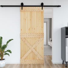 vidaXL Narvik tömör fenyőfa ajtó 95 x 210 cm nyílászáró