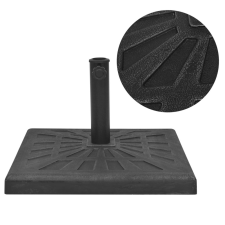 vidaXL négyszög alakú, fekete gyanta napernyő talp 12 kg kerti bútor