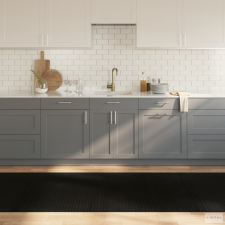 vidaXL Négyszögletű fekete bambusz szőnyeg 100 x 300 cm lakástextília