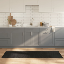 vidaXL négyszögletű fekete bambusz szőnyeg 60 x 200 cm lakástextília
