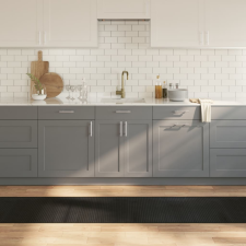 vidaXL Négyszögletű fekete bambusz szőnyeg 60 x 300 cm lakástextília