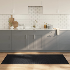 vidaXL négyszögletű fekete bambusz szőnyeg 80 x 200 cm lakástextília