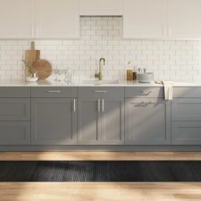 vidaXL Négyszögletű szürke bambusz szőnyeg 60 x 400 cm lakástextília
