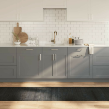 vidaXL négyszögletű szürke bambusz szőnyeg 70 x 300 cm lakástextília