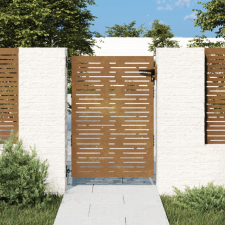 vidaXL négyszögmintás corten acél kerti kapu 85 x 125 cm kerti bútor