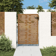 vidaXL négyszögmintás corten acél kerti kapu 85 x 150 cm kerti bútor