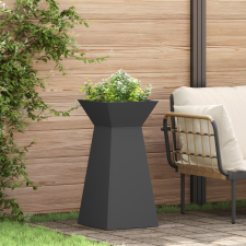vidaXL Növényállvány Fekete Műanyag 35 x 35 x 73 cm Növényállvány kerti tárolás