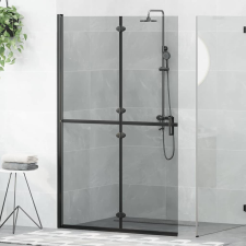 vidaXL Nyitott zuhanyfal Egyéb Fekete és sötét átlátszó 120 x 190 cm kád, zuhanykabin