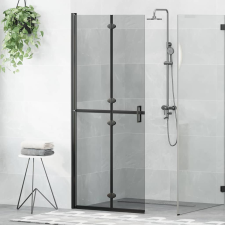 vidaXL Nyitott zuhanyfal Egyéb Fekete és sötét átlátszó 80 x 190 cm kád, zuhanykabin
