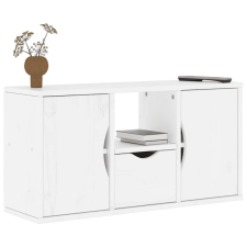 vidaXL ODDA tömörfa fenyőfa TV szekrény fehér 79x24x40 cm bútor
