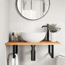 vidaXL olajbevonatú tömör akácfa fürdőszobapult 60 x 50 x 2 cm (3279693) fürdőszoba bútor