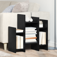 vidaXL Oldalsó szekrény polcokkal Musta tammi 60 x 26 x 60 cm Faanyag bútor