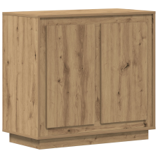vidaXL Oldalszekrény Artisan tölgy 80x34x75 cm Műanyag (862132) bútor