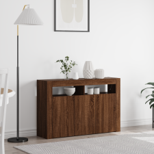 vidaXL Oldalszekrény Barna tölgy Mérnöki fa 116 x 30 x 75 cm bútor