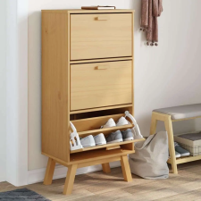 vidaXL OLDEN Cipőszekrény - 3 Fiókos - Tömör Fenyőfa - 120cm bútor
