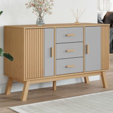 vidaXL OLDEN szürke és barna tömör fenyő tálalószekrény 114x43x73,5cm bútor