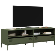vidaXL Olívazöld Acél TV-szekrény - 135cm bútor