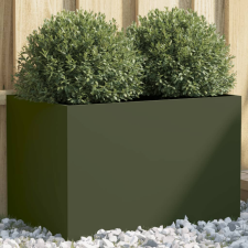 vidaXL olívazöld hidegen hengerelt acél növénytartó 62x40x39 cm kerti tárolás