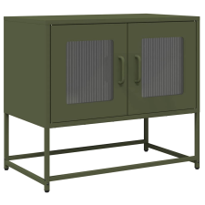vidaXL olívazöld hidegen hengerelt acél TV-szekrény 68x39x60,5 cm (853336) bútor