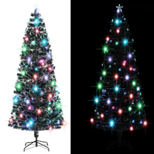vidaXL optikai szálas műkarácsonyfa talppal/LED fénnyel 240 cm műfenyő