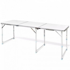 vidaXL Összecsukható Állítható Alumínium Kemping asztal 180 x 60 cm kemping felszerelés
