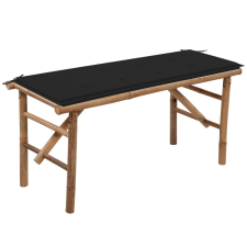 vidaXL összecsukható bambusz kerti pad párnával 118 cm kerti bútor