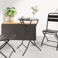 vidaXL összecsukható kertasztal Antracit Ø50x72 cm Acél kerti bútor