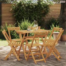 vidaXL Összecsukható Kerti Székek 6 pcs Természetes 40 x 53 x 80 cm kerti bútor