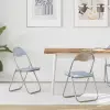  vidaXL Összecsukható szék 2 pcs Szürke 48 x 43,5 x 81 cm Műbőr