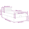 vidaXL Ottomán ágy matraccal sötétbarna 90x200 cm szövet