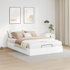 vidaXL Ottomán ágykeret matrac nélkül fehér 140x200 cm műbőr ágy és ágykellék