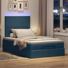 vidaXL Ottomán ágykeret matraccal kék 120x200cm szövet ágy és ágykellék