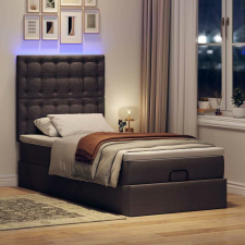 vidaXL Ottomán ágykeret matraccal sötétbarna 90x190cm szövet ágy és ágykellék