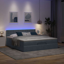 vidaXL Ottomán ágykeret matraccal sötétszürke 180x200cm bársony ágy és ágykellék