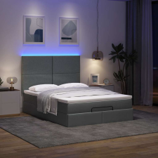 vidaXL Ottomán ágykeret matracokkal rózsaszín 140x190cm bársony ágy és ágykellék