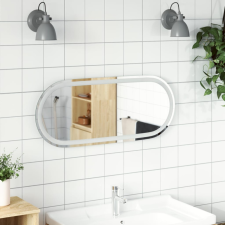 vidaXL ovális LED-es fürdőszobai tükör 80 x 35 cm bútor