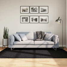 vidaXL OVIEDO fekete rövid szálú szőnyeg 140 x 200 cm lakástextília