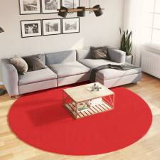 vidaXL OVIEDO piros rövid szálú szőnyeg Ø 240 cm lakástextília