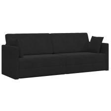 vidaXL Padló Kanapéágy 2 az 1-ben Fekete 213x144x60 cm Velúr (4106730) bútor