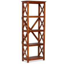 vidaXL paliszander bevonatú tömör akácfa könyvespolc 60 x 30 x 180 cm bútor