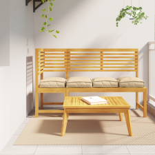 vidaXL Pallet párnák üléshez 4 db Bézs 40x40x8 cm Oxford szövet kerti bútor