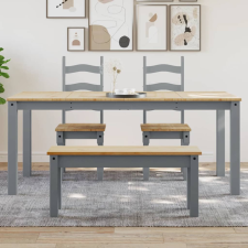 vidaXL Panama szürke tömör fenyőfa ebédlőasztal 180 x 90 x 75 cm bútor