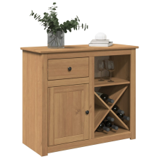 vidaXL Panama tömör fenyőfa tálalószekrény fiókkal 93 x 40 x 80 cm bútor
