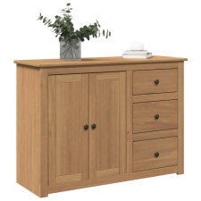 vidaXL Panama tömör fenyőfa tálalószekrény fiókokkal 112 x 40 x 80 cm bútor